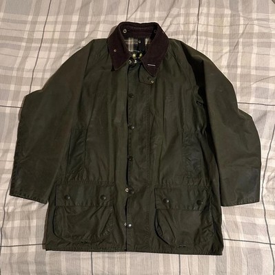 Barbour Beaufort Herren Wachsjacke Olive Grün Green L XL Size Wax jacket