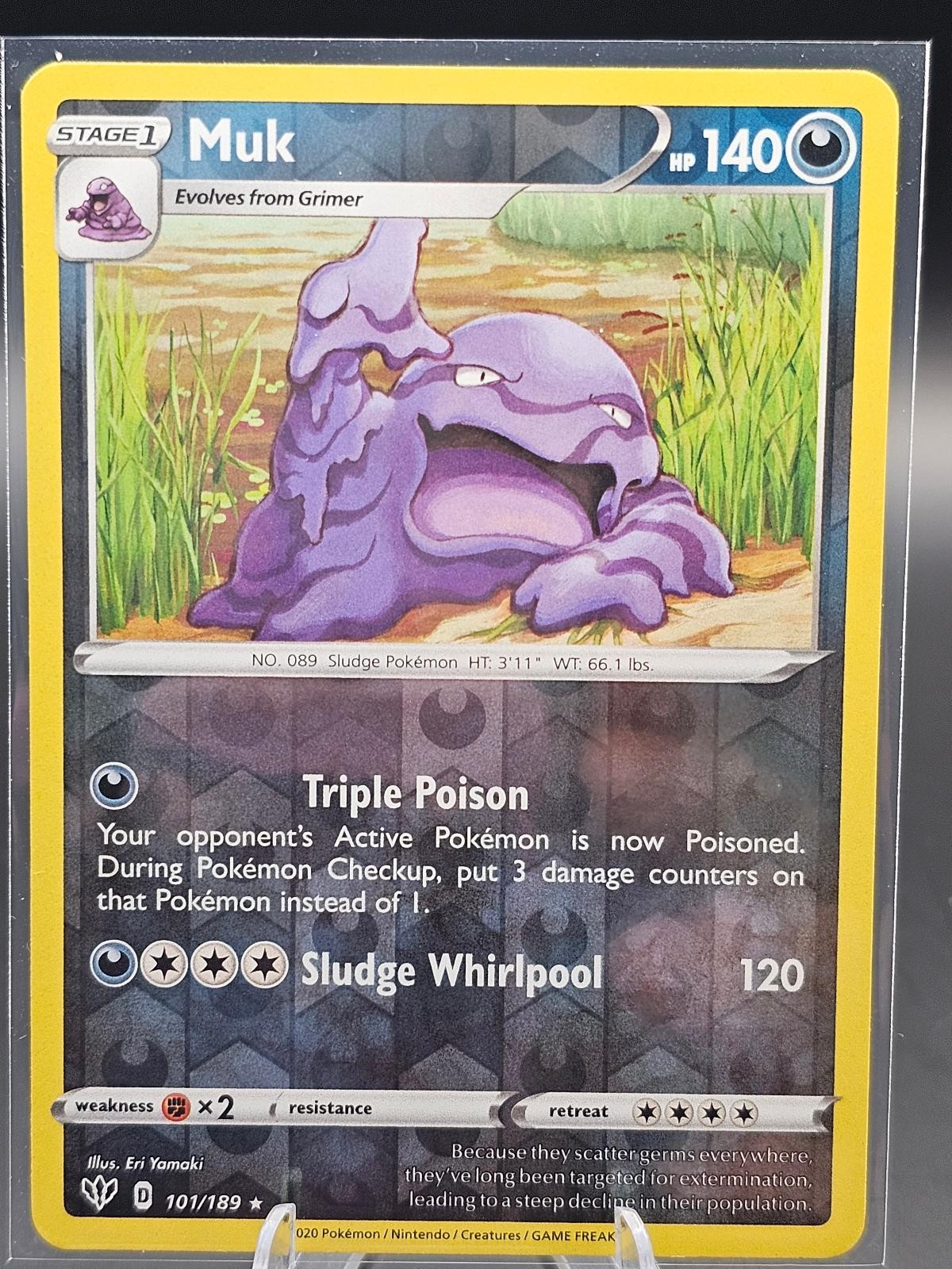 Muk Reverse Holo 101/189 Darkness Ablaze Pokemon Card
