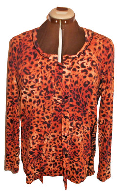 Elégance Paris, 38, chices Shirt-Twinset, Animal-Print, starke Farben, wie NEU!