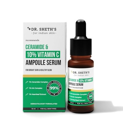 Dr. Sheth's Non-Irritating Ceramide & 10% Vitamin C Ampoule Serum (10ml)
