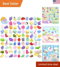 120PCS Kawaii Mochi Squishy Toys - Perfect Stress Relief for Kids & Adults