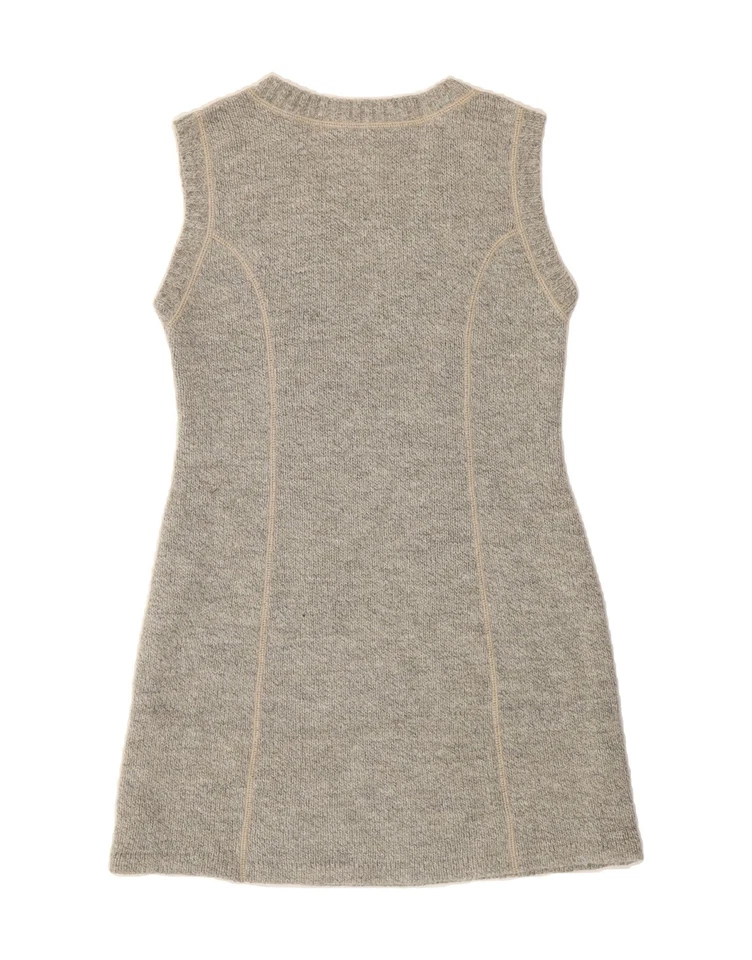 KRIZIA JEANS Womens Sleeveless Jumper Dress UK 12 Medium Grey DB08 - Image 2 of 4