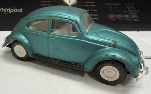 Vintage 1960s Tonka VW Volkswagen Beetle Bug Teal Turquoise AS IS