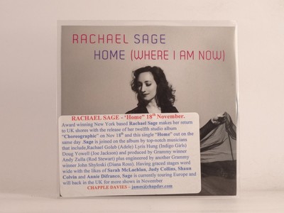 RACHAEL SAGE HOME (WHERE I AM NOW) (F34) 5 Track Promo CD Single along with Pict