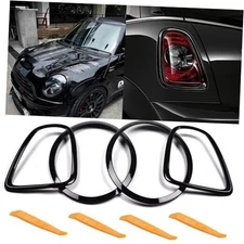 4Pcs Headlight Trim Ring Tail Lights Bezel Compatible with MINI Glossy Black