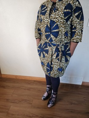 African Dress for Women Ankara Dress 3/4 Sleeve Dresses