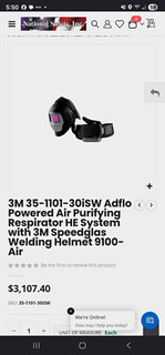 3M Speedglas 9100 Air Auto Darkening Helmet w/ Adflo PAPR 35 1101 30ISW