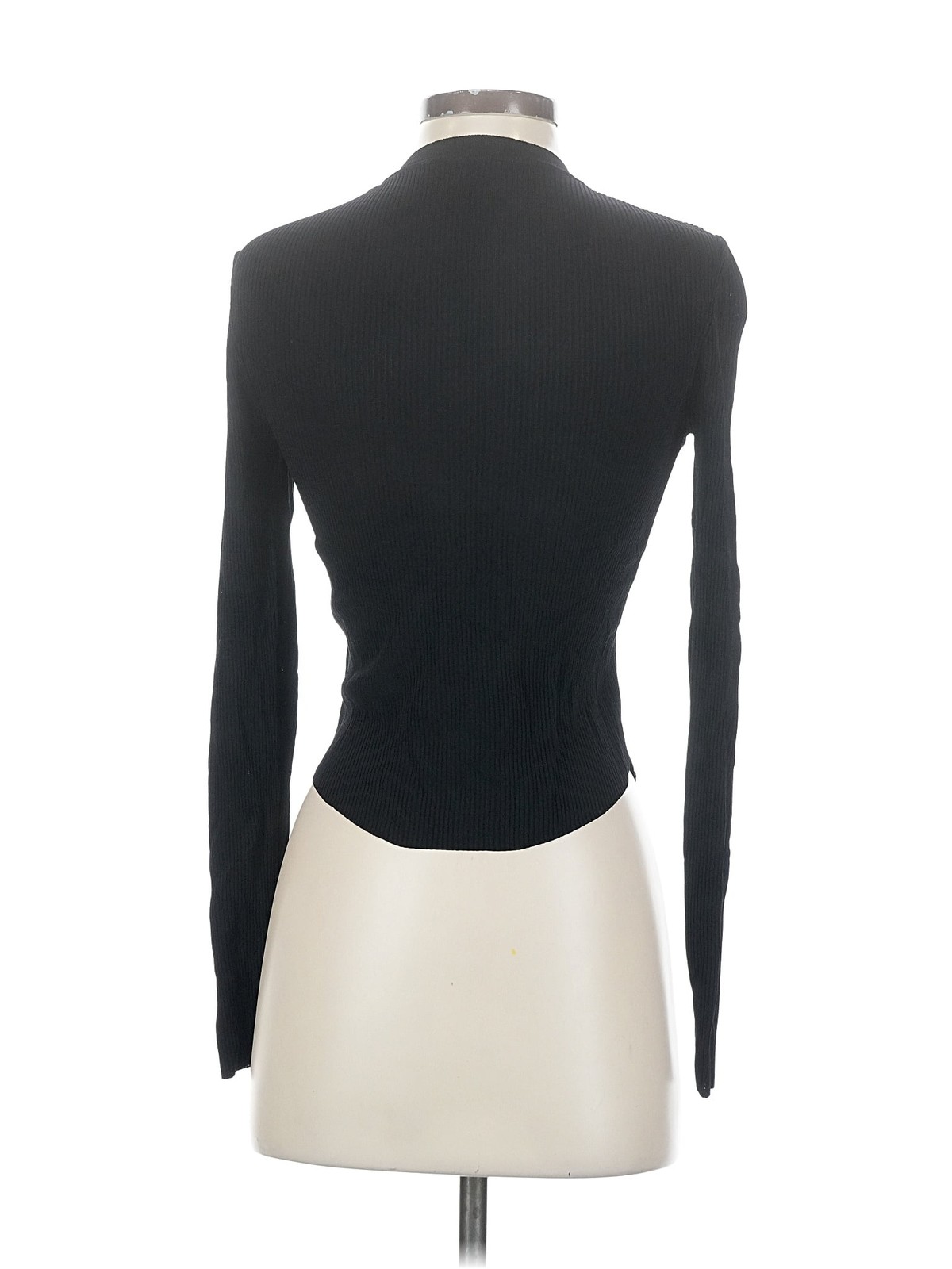 Zara Women Black Long Sleeve Top S thumbnail 2