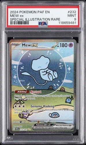 2024 POKEMON PAF EN-PALDEAN FATES SPECIAL ILLUSTRATION RARE #232 MEW EX PSA 9