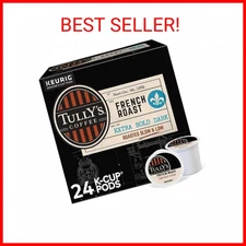 Tully's Coffee French Roast, Single-Serve Keurig K-Cup Pods, Dark Roast (24ct) C