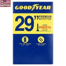 29" Bicycle Tube Presta Valve Butyl Rubber Durable 2.1-2.4 Width 2 Tire Levers