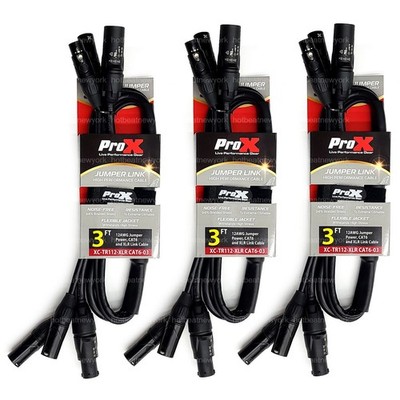 3-PACK Jumper Connector OFC Cable w/ CAT6 Network Wire for JBL SRX906LA SRX910LA