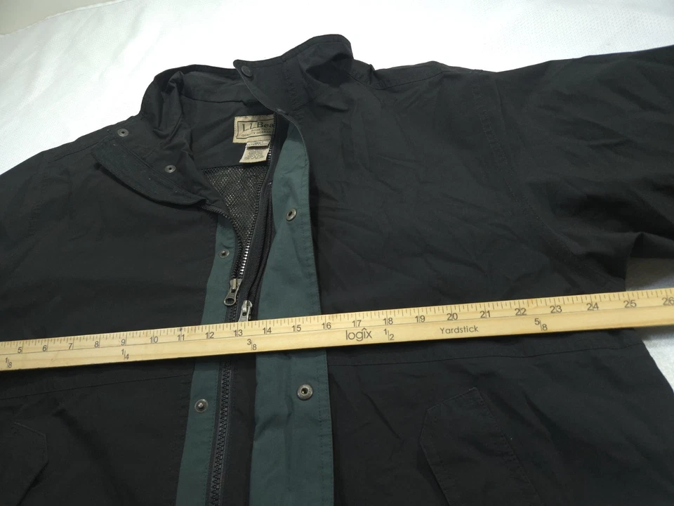 LL Bean Jacket Mens Extra Large Black Medium Coat Parka GoreTex Rain - Image 3 of 4