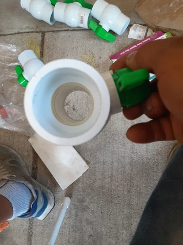 Jones Stephens 1-1/2 in. x 1-1/2 in. PVC Straight Ball Valve with Solvent Ends - Picture 3 of 3