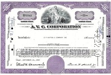 Schnapszahl:  55 Shares - A.V.C. Corporation (American Viscose), 1980