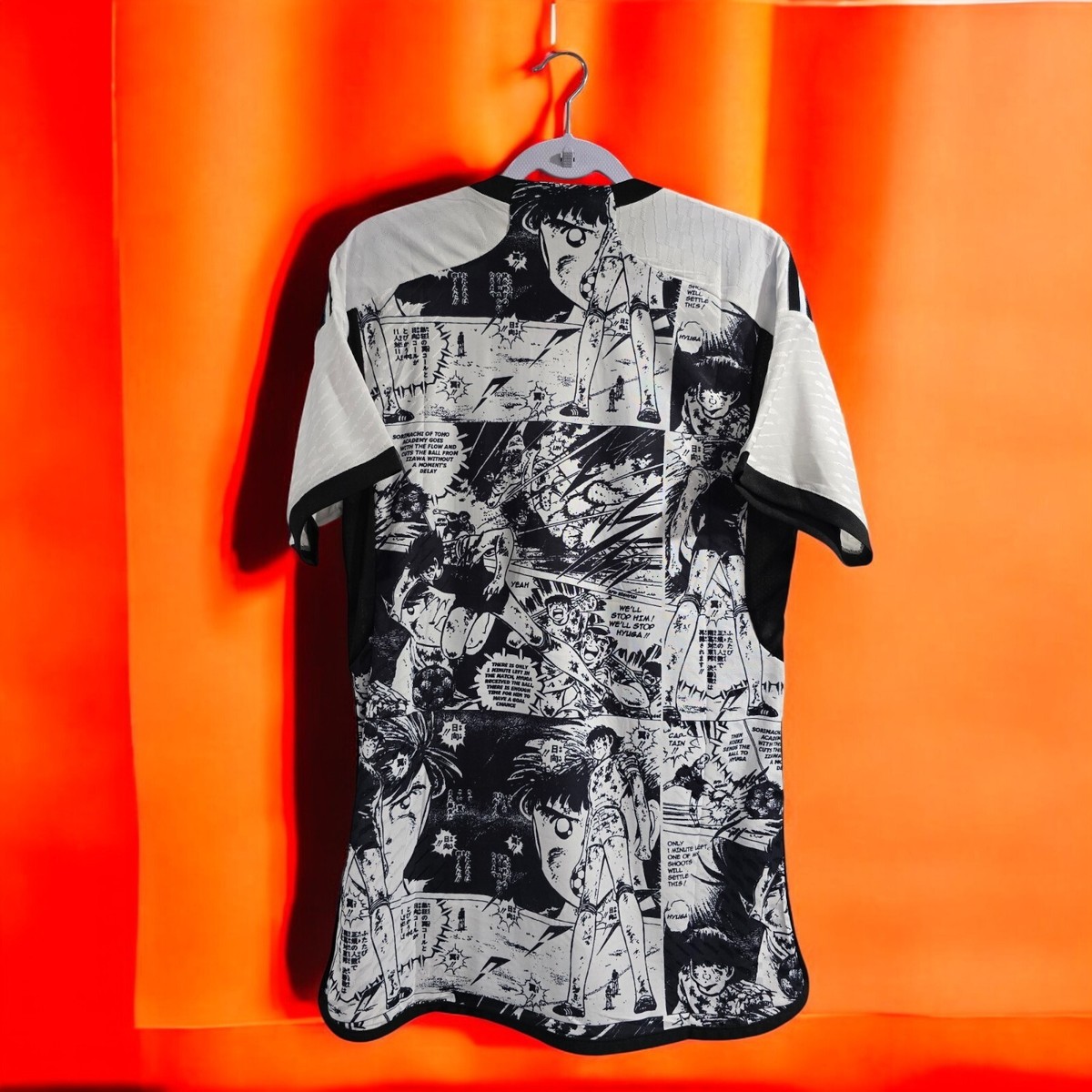 JAPAN ANIME CAPTAIN TSUBASA - White - Athletic - XL Slim Fit