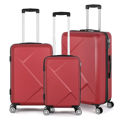 3 Piece Luggage Set ABS Lightweight 