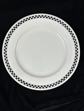 Homer Laughlin Checkers Black Service Plate/Charger 11 1/8" Restaurant Ware