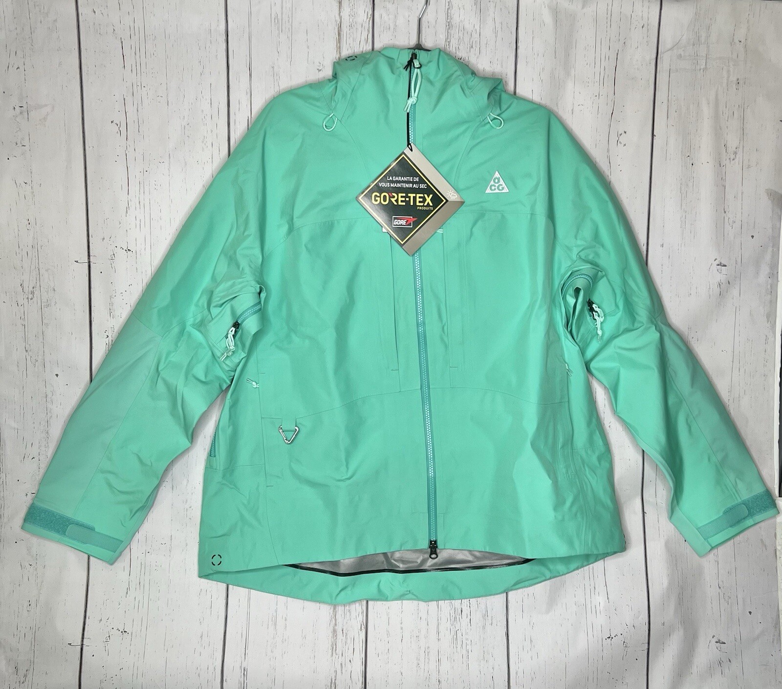 Nike Women’s ACG Misery Ridge Light Menta GORE‑TEX Jacket Size XL DQ6885‑369 New