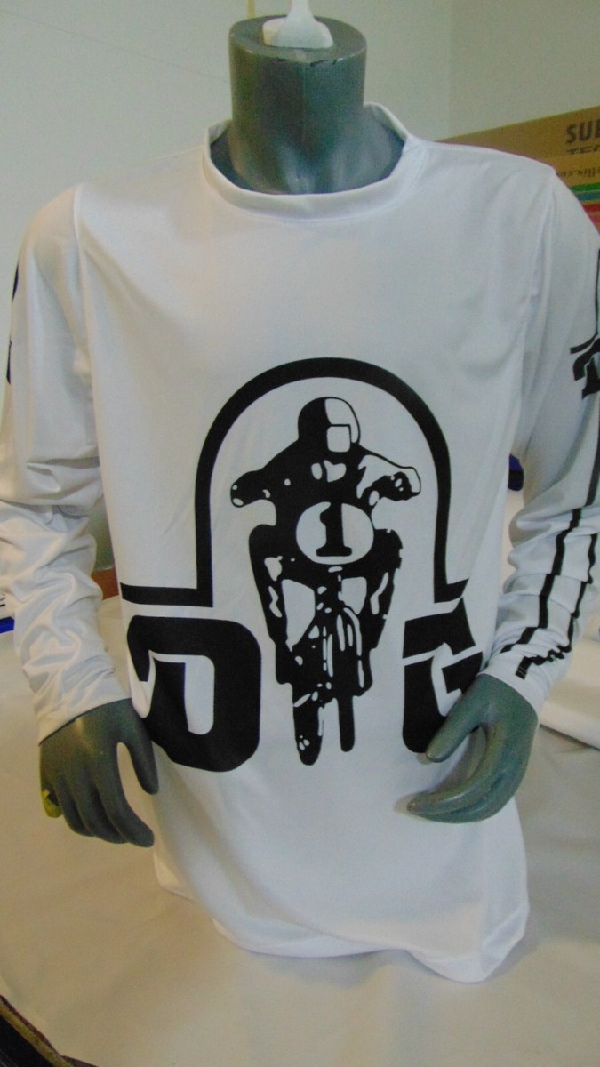 Maglia Ciclismo Vintage BMX &ndash; SKY WAY &ndash; Taglia XL &ndash; Bianca &ndash; Manica Lunga &ndash; 100% Poliestere