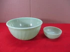 Vintage Fire King JADEITE Mixing Bowls Anchor Hocking #2 & #14 ~ 5" & 9" LOT