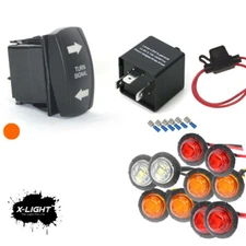 Rocker Switch Turn Signal Street Legal LED Flasher Relay Kit Set For SXS ATV UTV