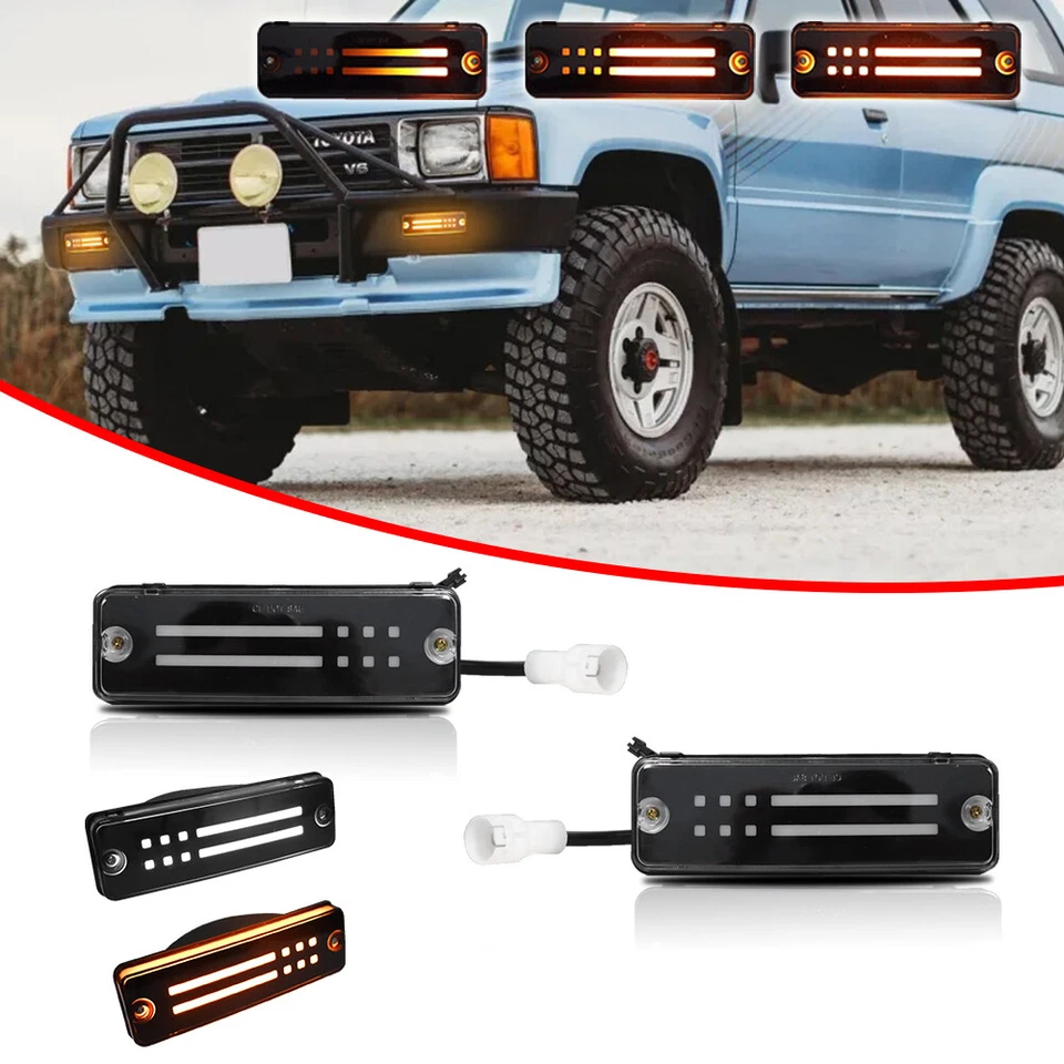 Световой сигнал дневного света/поворота для пикапа Toyota 1984-1988 годов выпуска 1984-89 4Runner левый и правый - Изображение 2 из 4