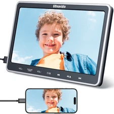 10.1in Car Headrest DVD Player Rear-Seat Monitor USB HDMI AV-in/out Free Region