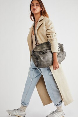 We The Free Gray Leather Backpack Brigade Leather Backpack | Free People main image 4