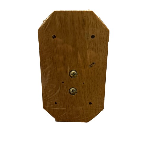 Perchas de pared vintage de madera de roble y latón para sombrero con perillas de porcelana blanca - Imagen 3 de 3
