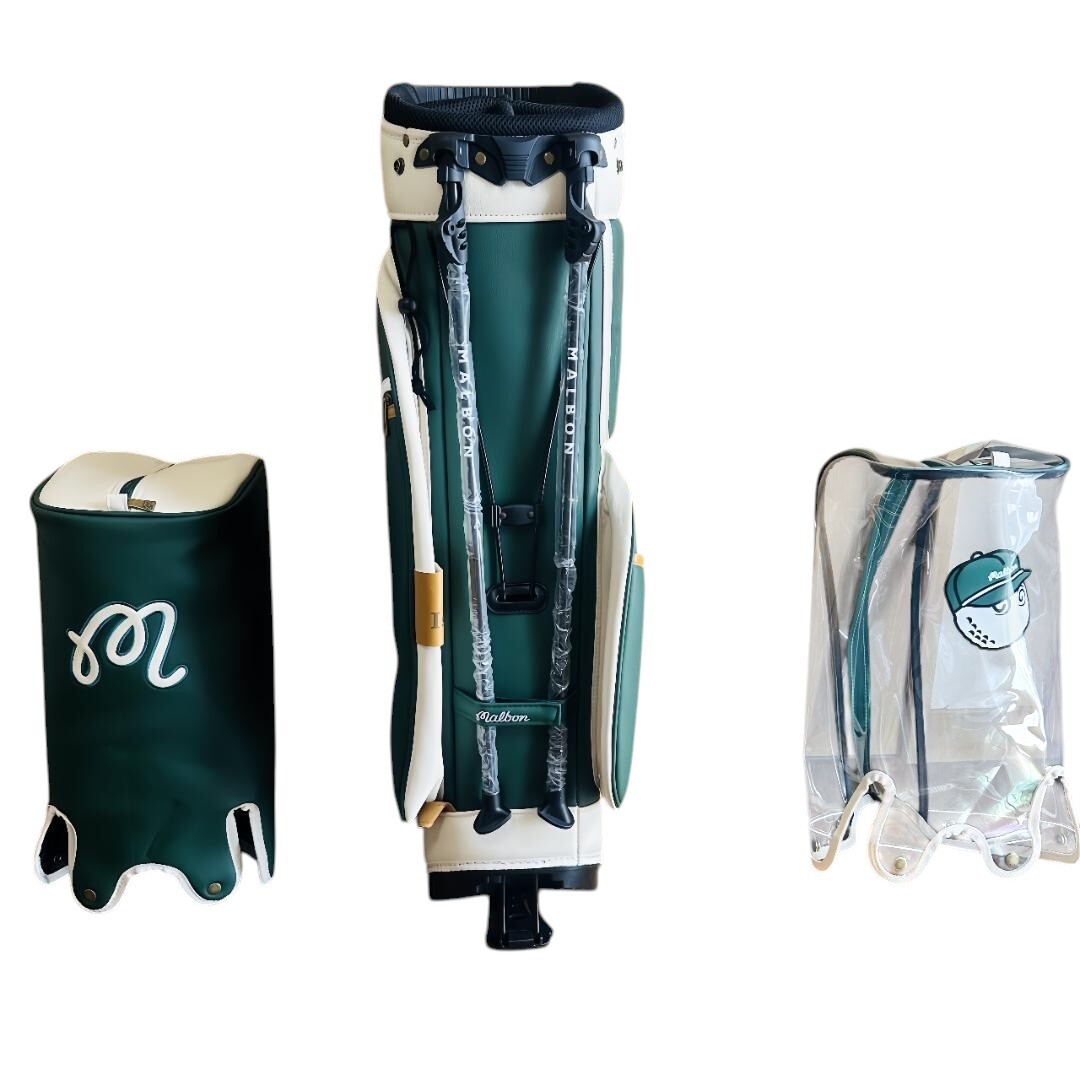 Malbon グリーンゴルフバッグ MALBON GOLF Caddy Bag Green PVC leather 3.6kg Type 9.0 New