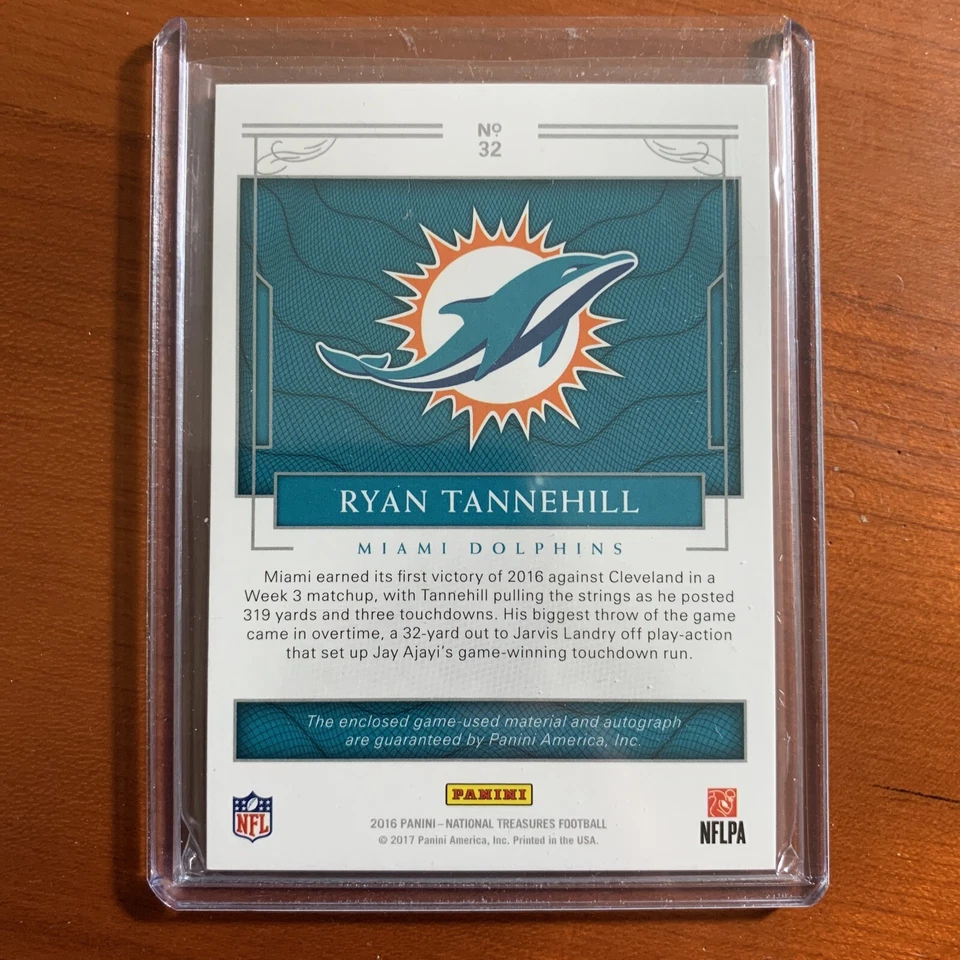 Ryan Tannehill Auto /25 Panini National Treasures 2016 4 COLOR PATCH WOW AUTO - Image 2 of 2
