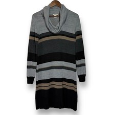 Ann Taylor LOFT Wool Sweater Dress | Medium | Stretch | Cowl Neck | Long Sleeve