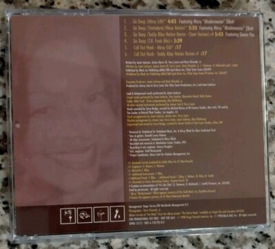 Janet Jackson GO DEEP Rare Promo CD Timbaland Missy Elliott Teddy