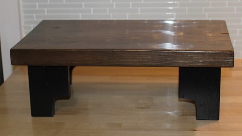 Wood Step Stool,Riser,Modern Farmhouse,Handmade,Cottage,Walnut Stain,Black - Picture 5 of 6