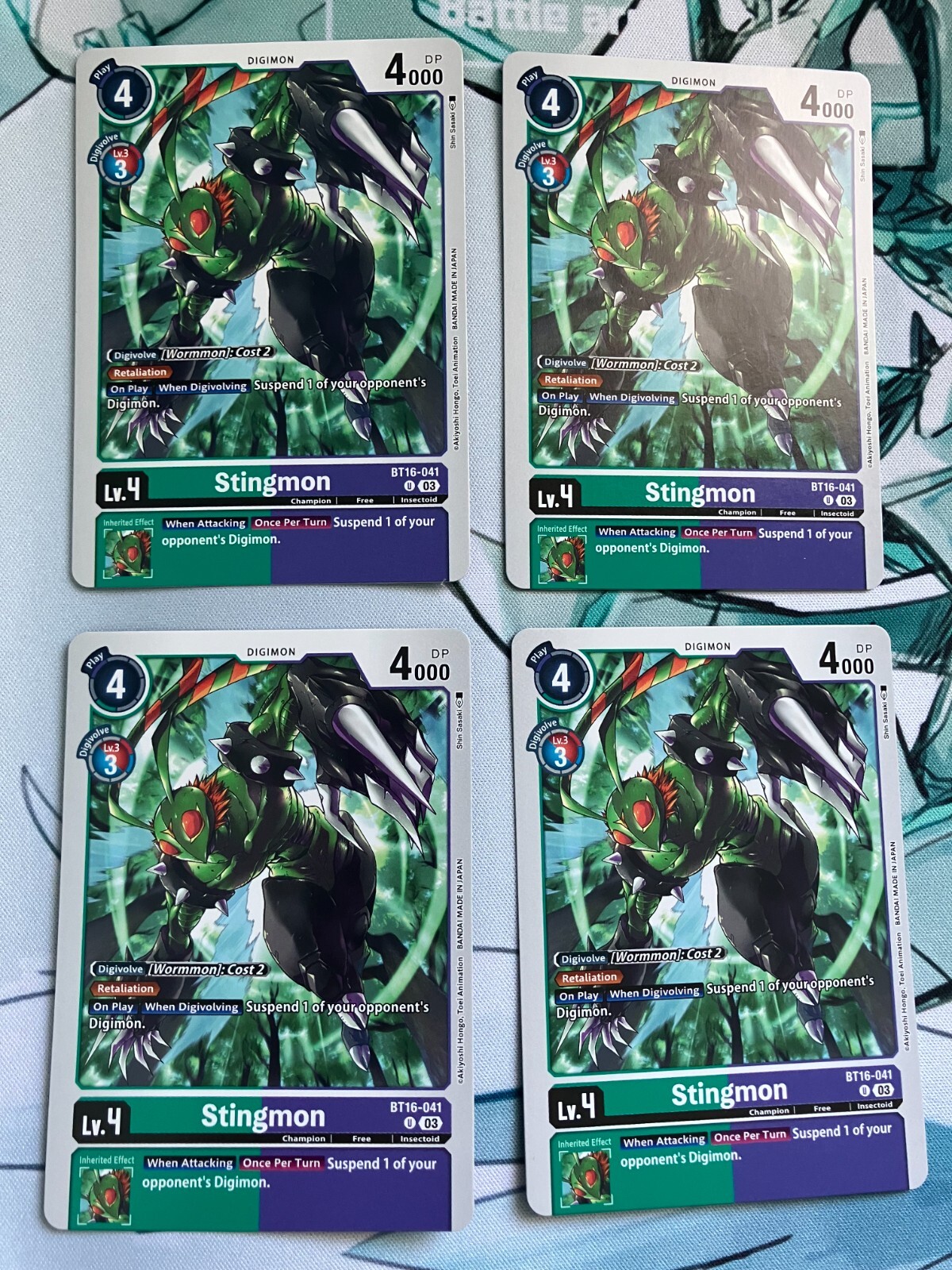 4x Stingmon BT16-041 U (Playset) Digimon CCG | Beginning Observer NM