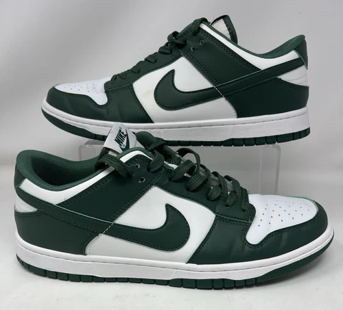 Nike Dunk Low Retro Michigan State Cut Green White Men's Size 11 DD1391-101