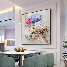 Hand painted Color Flowers Living Room Bedroom Decoration Painting Abstract