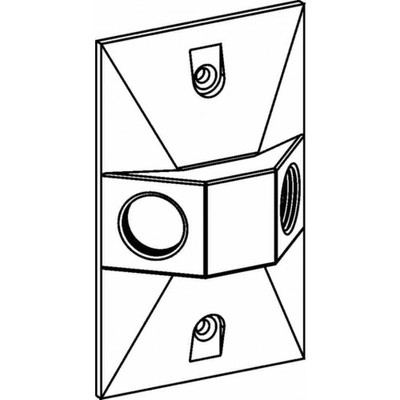Orbit RE-2-W Weatherproof Receptacle Cover Two 0.5 Inch Thread Holes White