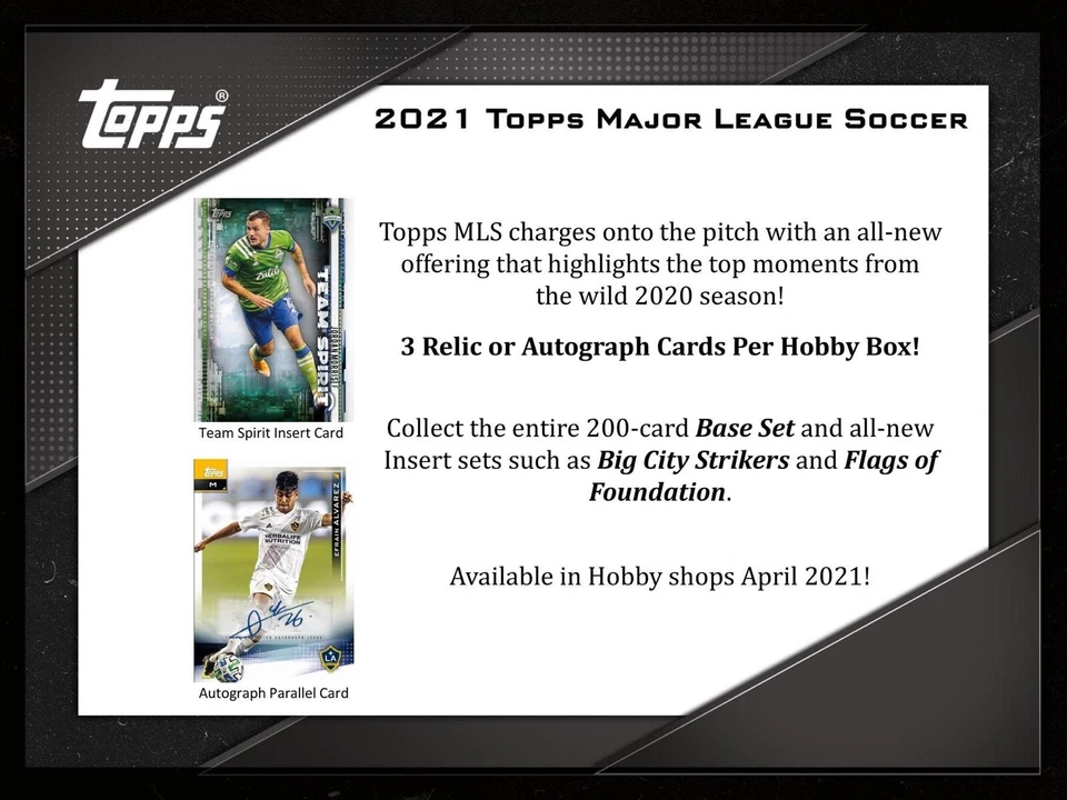 2021 Topps MLS Major League Soccer Hobby Box 24 Packs Per Box, 8 Cards Per Pack - Image 3 of 4