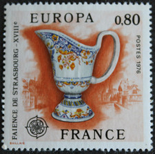 Timbre - FRANCE - Europa - Faïence de Strasbourg - 1976 - Neuf ** - YT1877