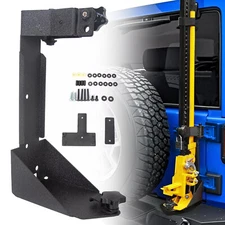 For 07-18 Jeep Wrangler Door Hi Lift Jack Carrier Mount Bracket Tailgate Hinge