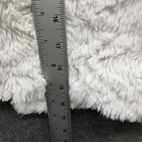H&M Girls Size 8-10 White Faux Fur Jacket Soft Fuzzy Formal One Button Closure - Picture 5 of 8