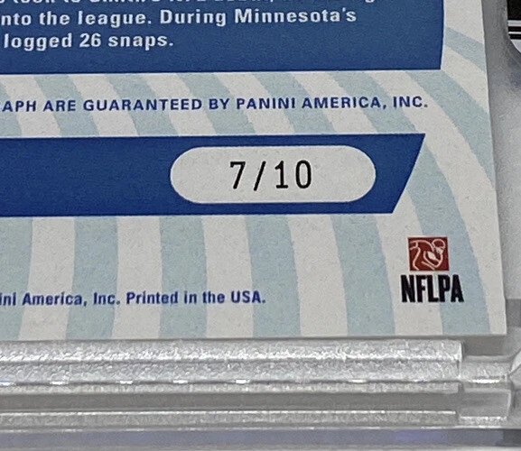 2019 20 Panini Instant IRV SMITH JR. Clear Vision On Card Auto #7/10 RC Vikings - Image 4 of 4