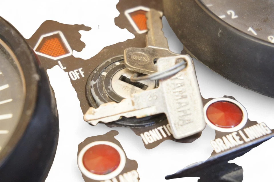 1974 Yamaha TX500 Gauge Cluster Speedometer Tachometer Switch Key Y127 *AH40 - Image 2 of 4