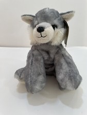 The Petting Zoo Plush Timber Wolf Stuffed Animal Toy 11 Inch Brown Cream Soft