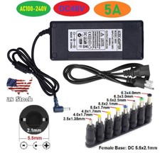 48V 5A 240W Supply AC/DC Adapter Power Adjustable Display Power Charger 8 Plug