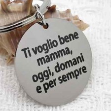Nimteve Regalo per la festa della mamma, regalo per la mamma, portachiavi da figlio, madre, regalo di compleanno per la mamma, Argentato, Etichettalia unica