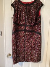 Jax Sheath Cocktail Party Dress Full  Exposed  Zip Cap Sleeve Lined  Sz 20