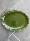 Vintage Paden City Pottery USA 12” Oval Platter E 51 Emerald Green